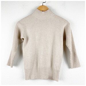 Dolce &‎ Gabbana Cashmere Beige Mock Neck Sweater Size 6